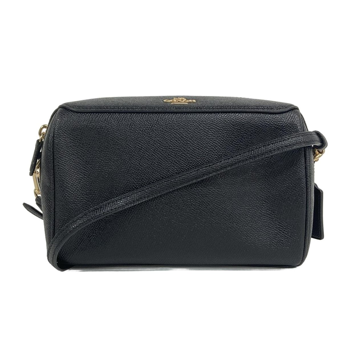 Coach ブラック ショルダーバッグ coachブラックレザー ショルダーバッグ F76629
