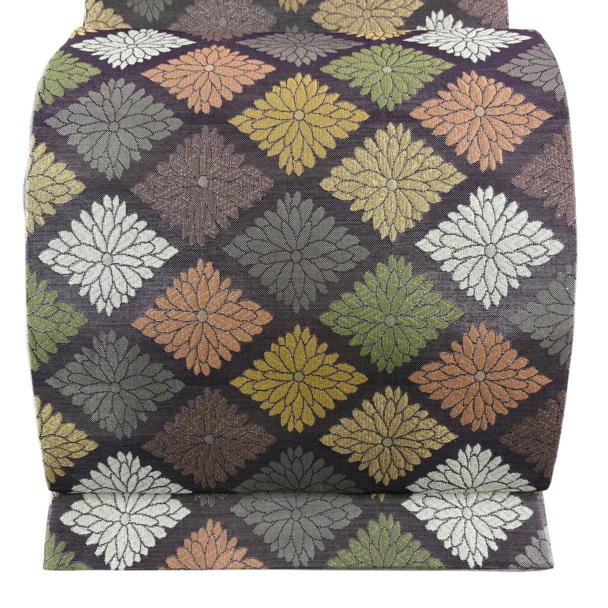 袋帯 秀品 花菱 金糸 箔 紫 六通 正絹 【中古】 - メルカリ