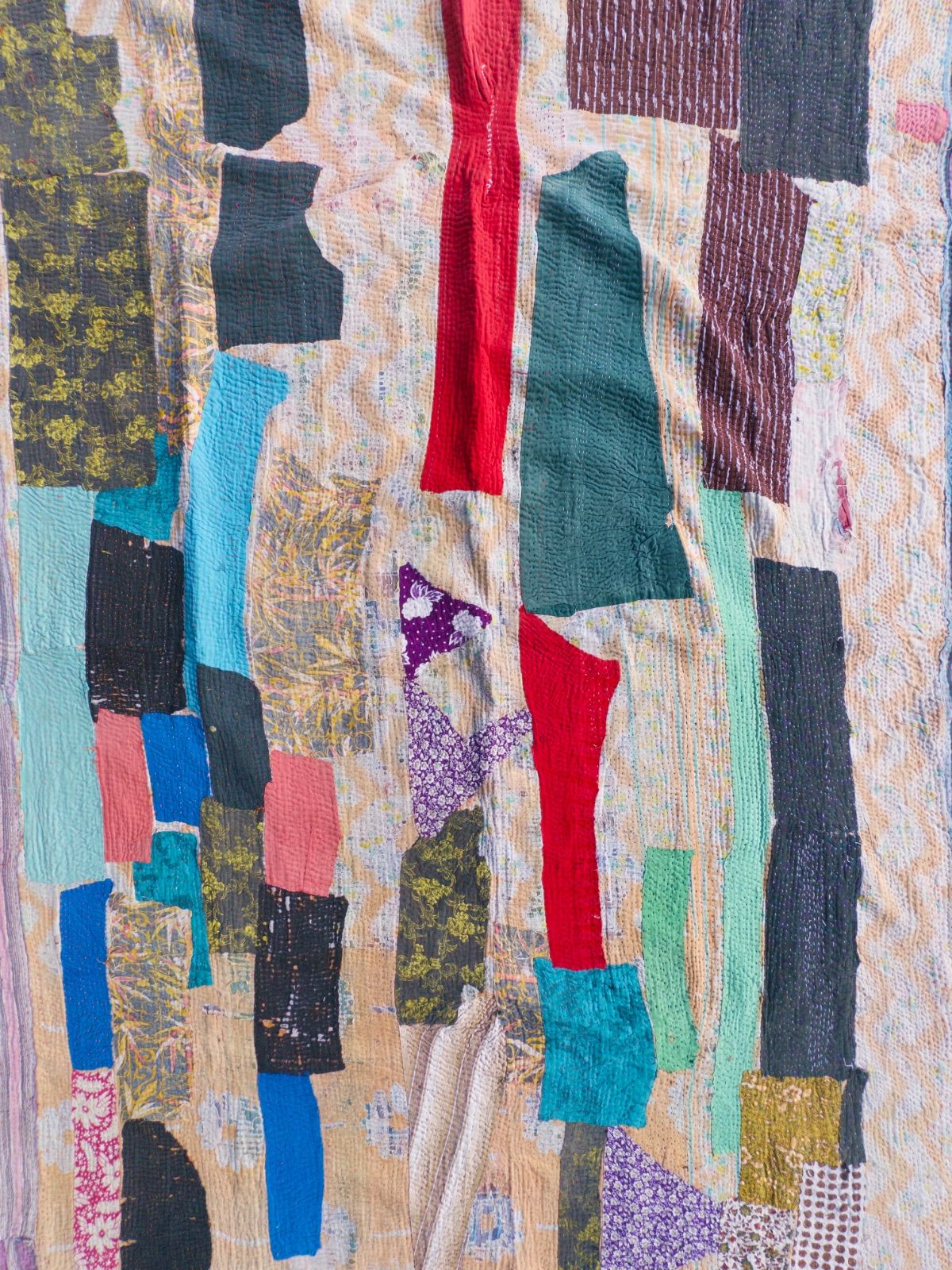ラリーキルト ラグ パッチワーク インド シャビーシック 135×205cm
