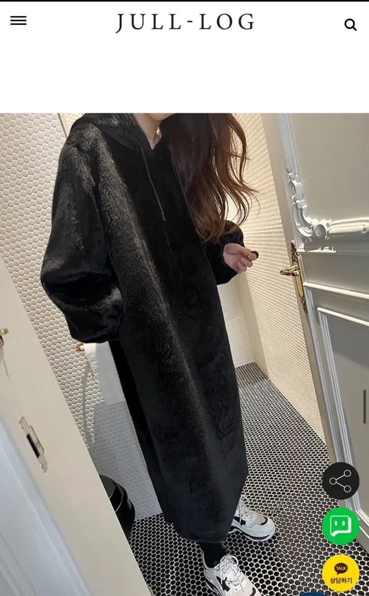 JULL LOG ジュローグ フェイクファー フード付きワンピース