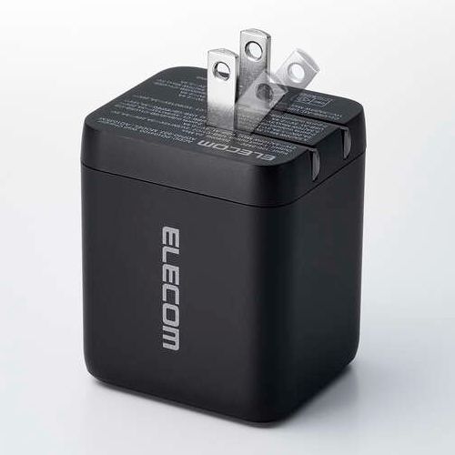 エレコム(ELECOM) ACDC-PD104100-BK ブラック 充電器 PD 100W PPS対応 USB-C USB-A GaN II採用 MacBook スマホ対応 タブレット対応