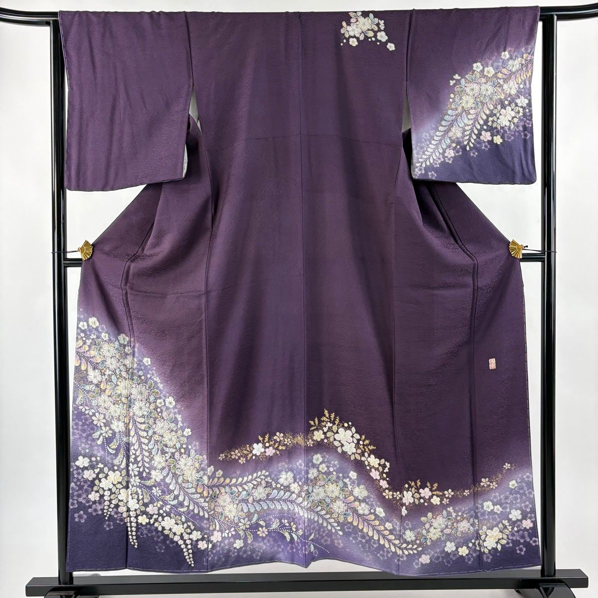 訪問着 身丈155.5cm 裄丈63cm S 袷 徳永憲峯 落款 辻が花 金彩 ぼかし