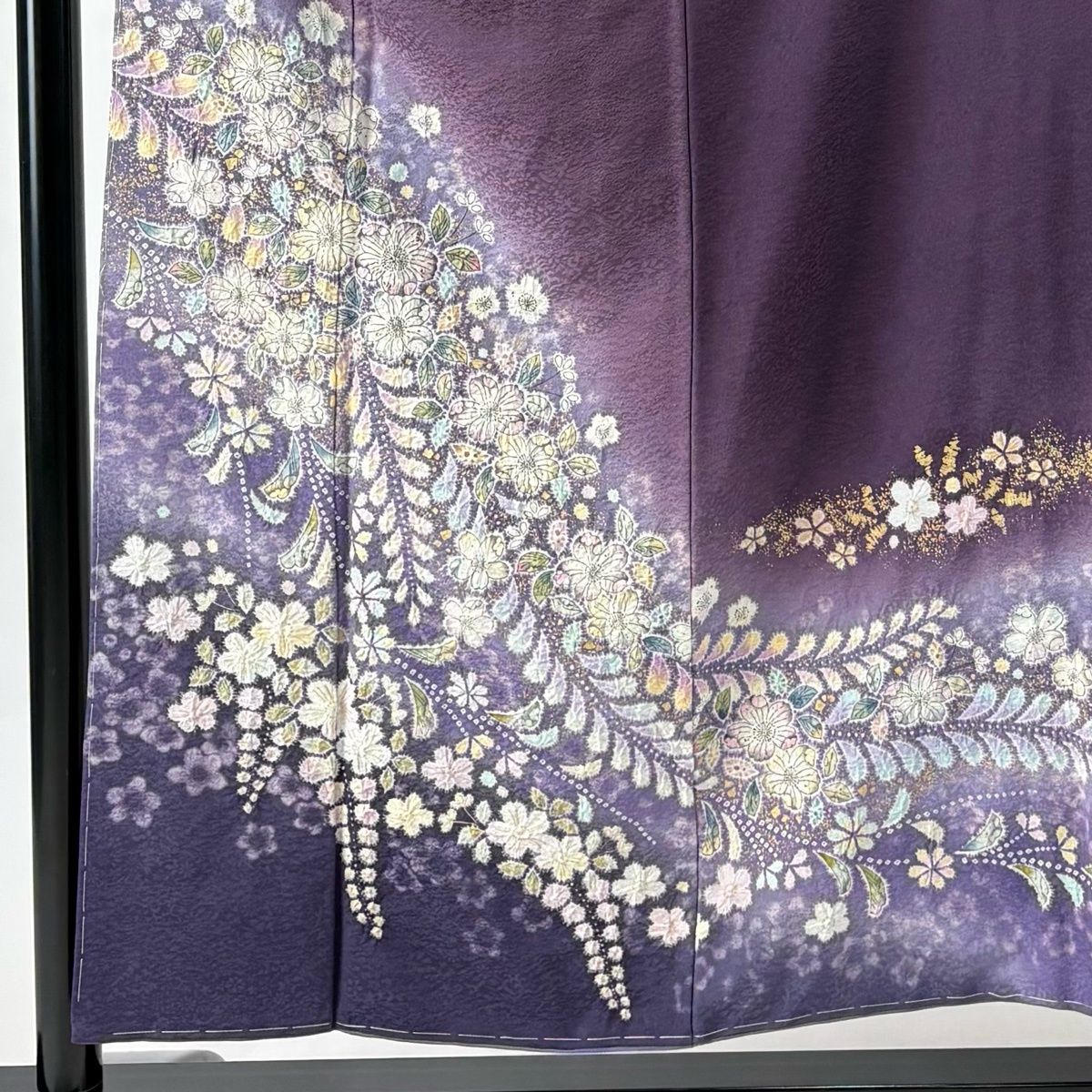 訪問着 身丈155.5cm 裄丈63cm S 袷 徳永憲峯 落款 辻が花 金彩 ぼかし