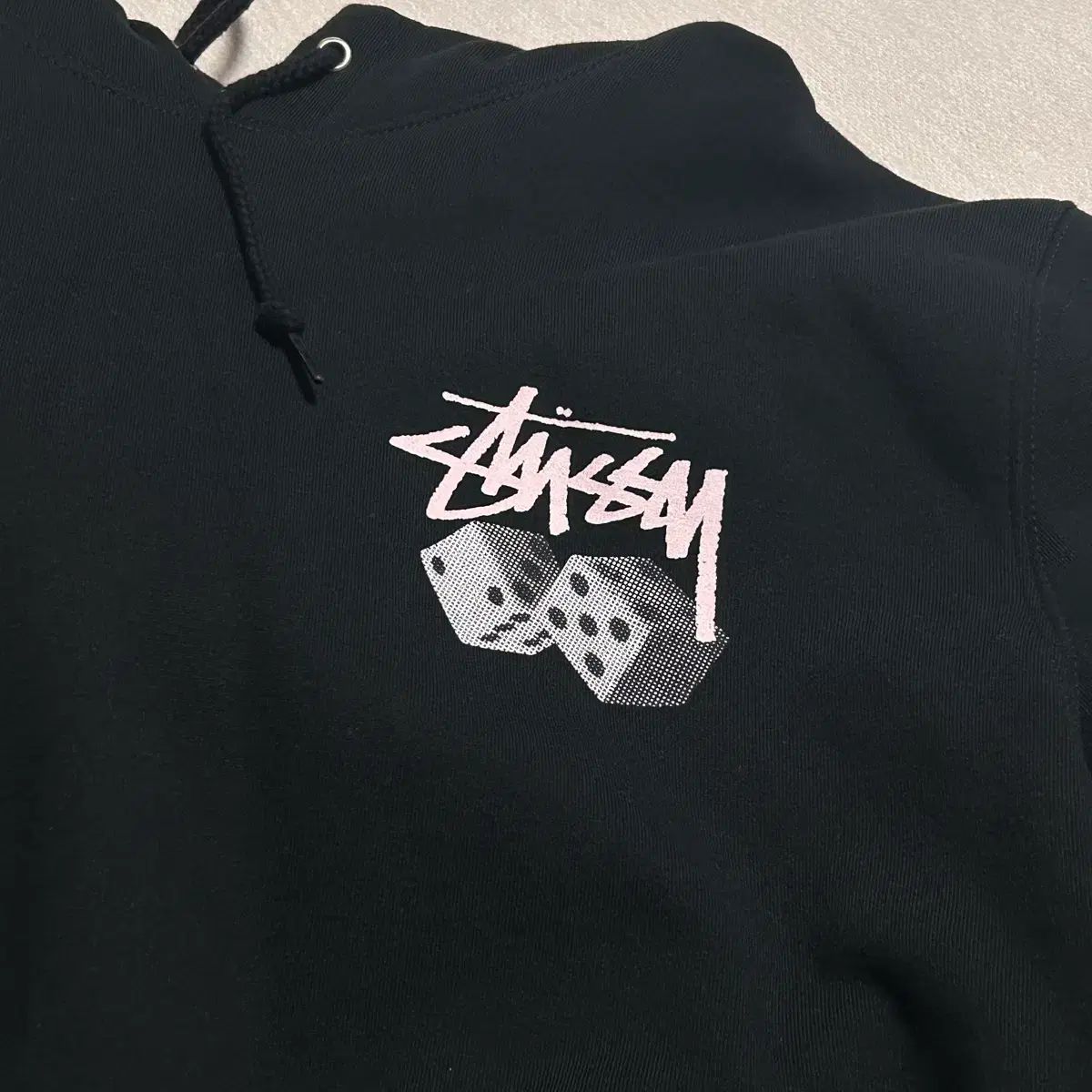 L STUSSY ダイス ロゴ ブラック フーディー