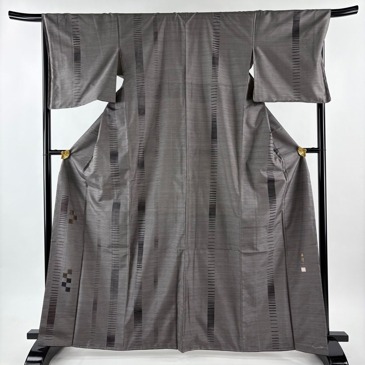 美品】付下げ 身丈165cm 裄丈68.5cm L 袷 林淳一 大島紬地 証紙あり