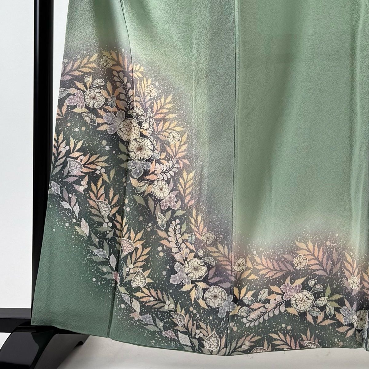 付下げ 身丈161.5cm 裄丈69cm L 袷 翠山工房 やまと 落款 辻が花