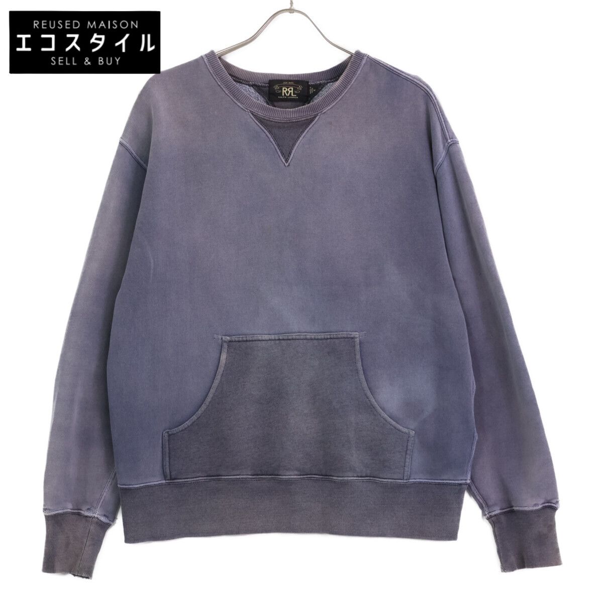RRL ダブルアールエル　スウェット　ネイビー　M ダブルアールエル RRL スウェット スエット ロゴ ネイビー 色落ち M位
