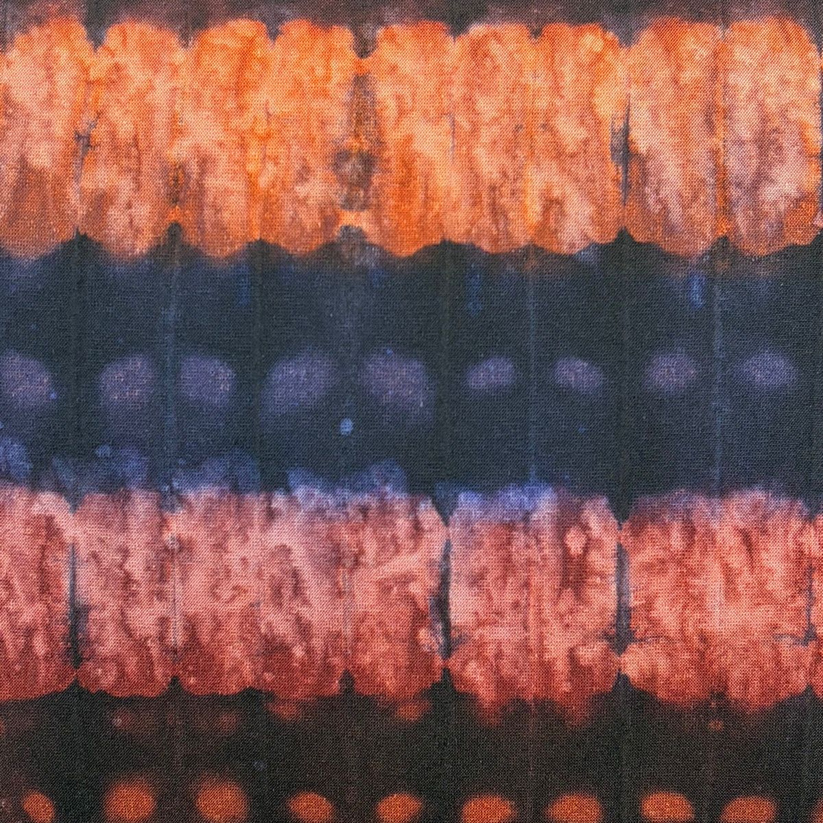 美品】 袋帯 名品 証紙 大島紬地 幾何学模様 絞り 濃紫 全通 正絹