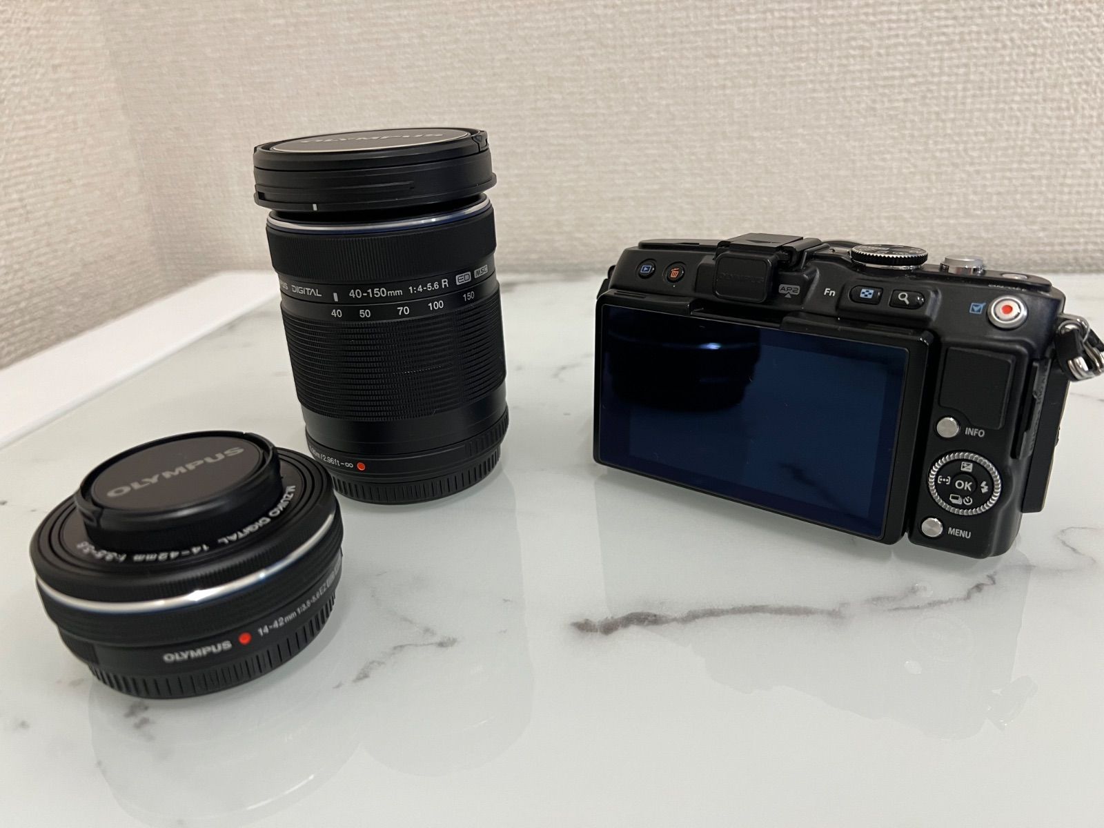 OLYMPUS PEN Lite E-PL 5 ケース レンズ SD バッテリー カプラーセット