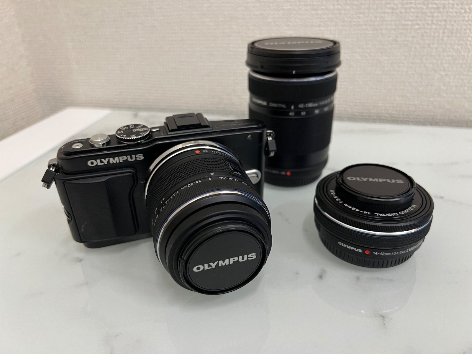 OLYMPUS PEN Lite E-PL 5 ケース レンズ SD バッテリー カプラーセット