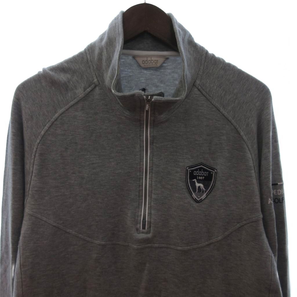 アダバット adabat ハーフジップ プルオーバー 裏起毛 トレーナー