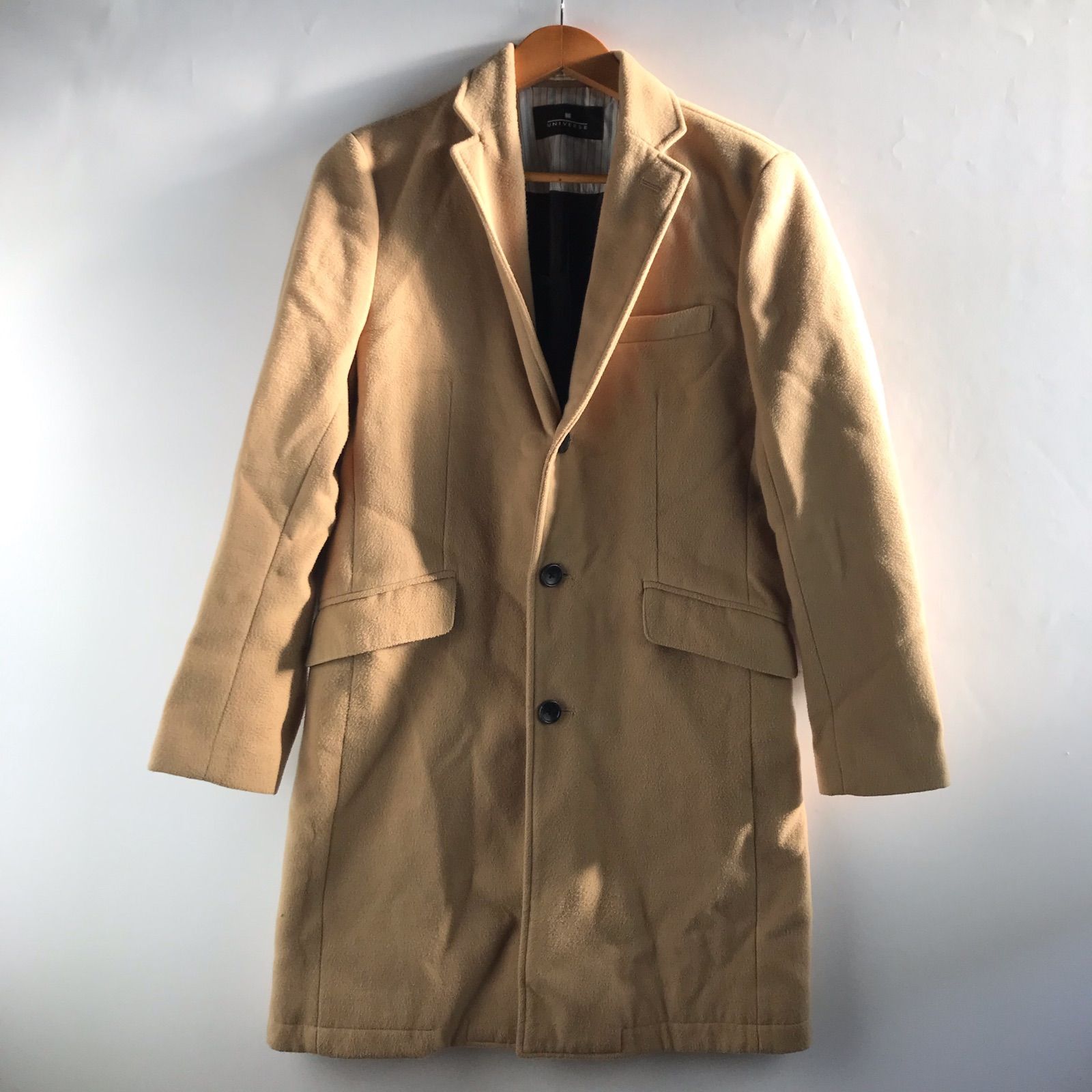 nano universe チェスターコート メンズ S キャメル 3092202601060009