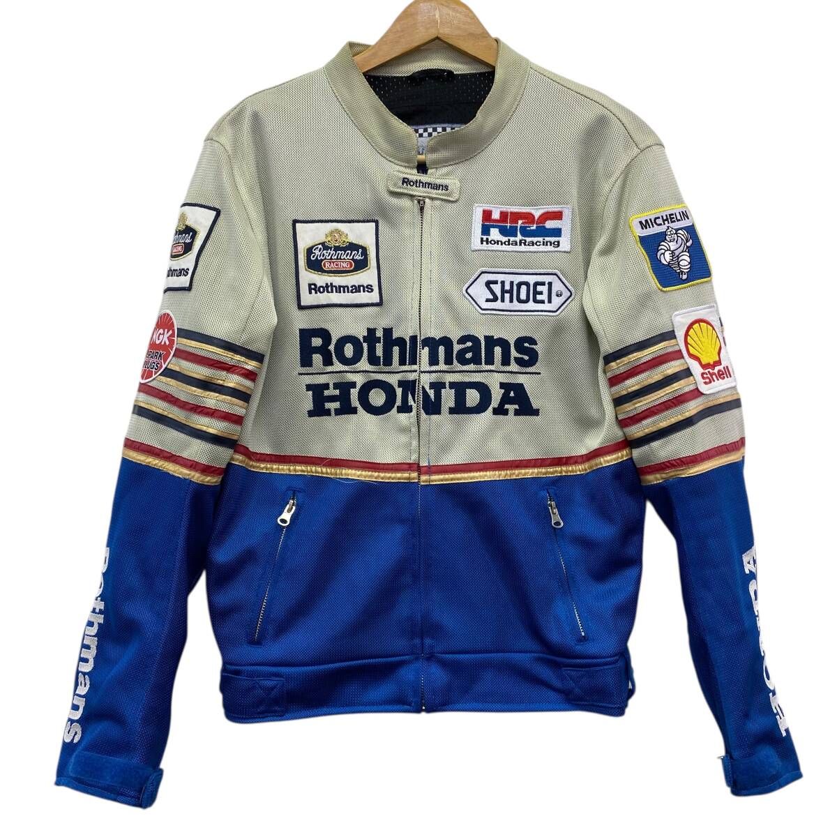 即決 HONDA ホンダ Rothmans ロスマンズ メッシュジャケット 白 青系 ホワイト ブルー系 Ｍサイズ 26139-80