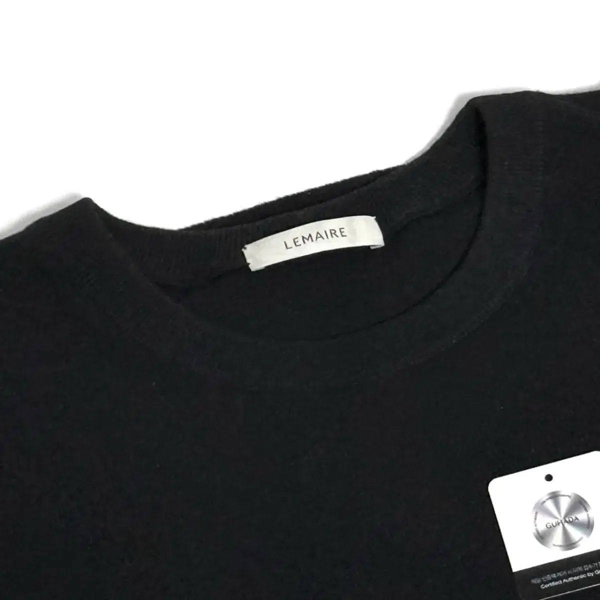 LEMAIRE ルメール 24 SS ウール ブレンド クルーネック セーター ブラック L