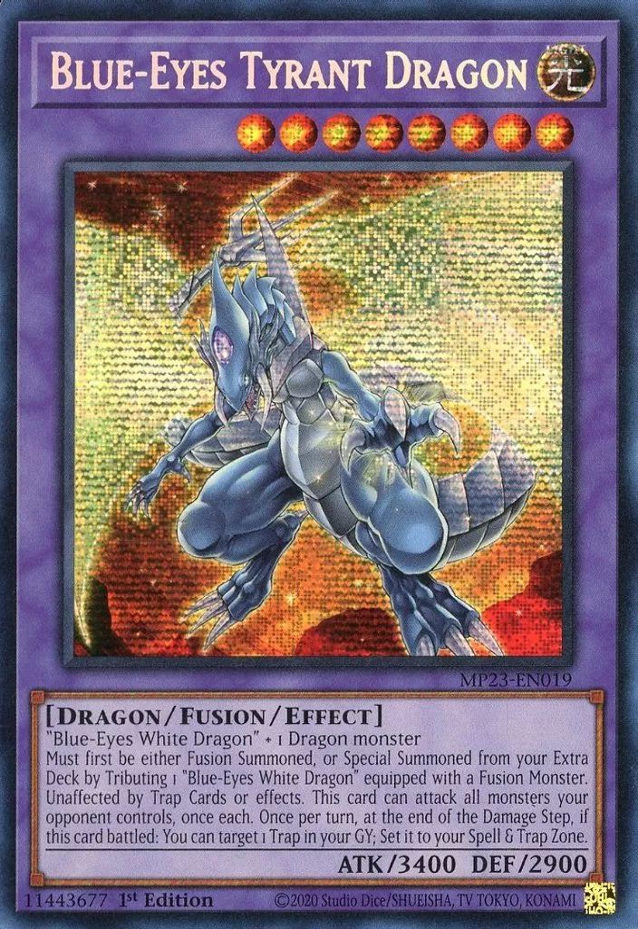 中古】遊戯王 MP23-EN019[SE]：Blue-Eyes Tyrant Dragon/ブルーアイズ