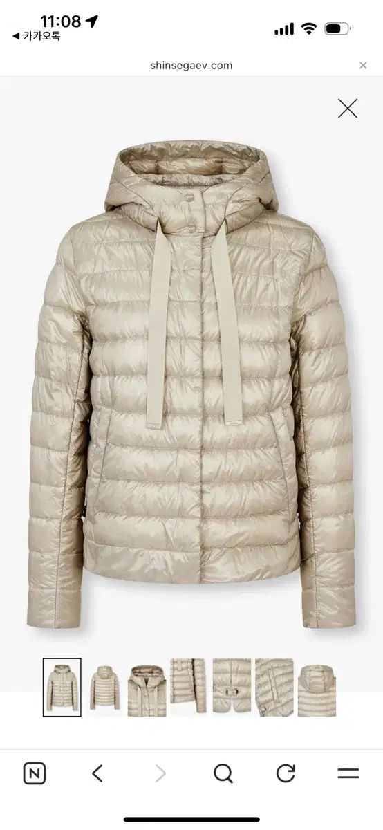 エルノ HERNO レディース ストラップ フーディー ダウン ジャケット