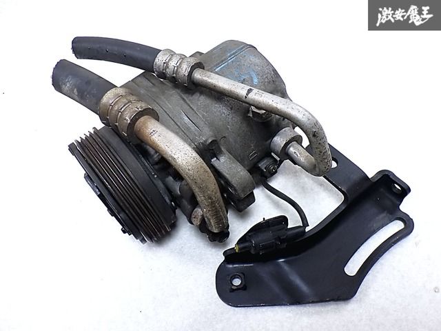 実動外し マツダ MJ 21 S AZワゴン ノーマル エアコンコンプレッサー A|Cコンプレッサー ブラケット付 95201-58 J 10 棚J-1