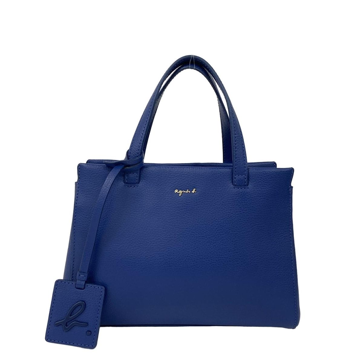 agnes b アニエスベー ハンドバッグ - ブルー ミニバッグ レザー