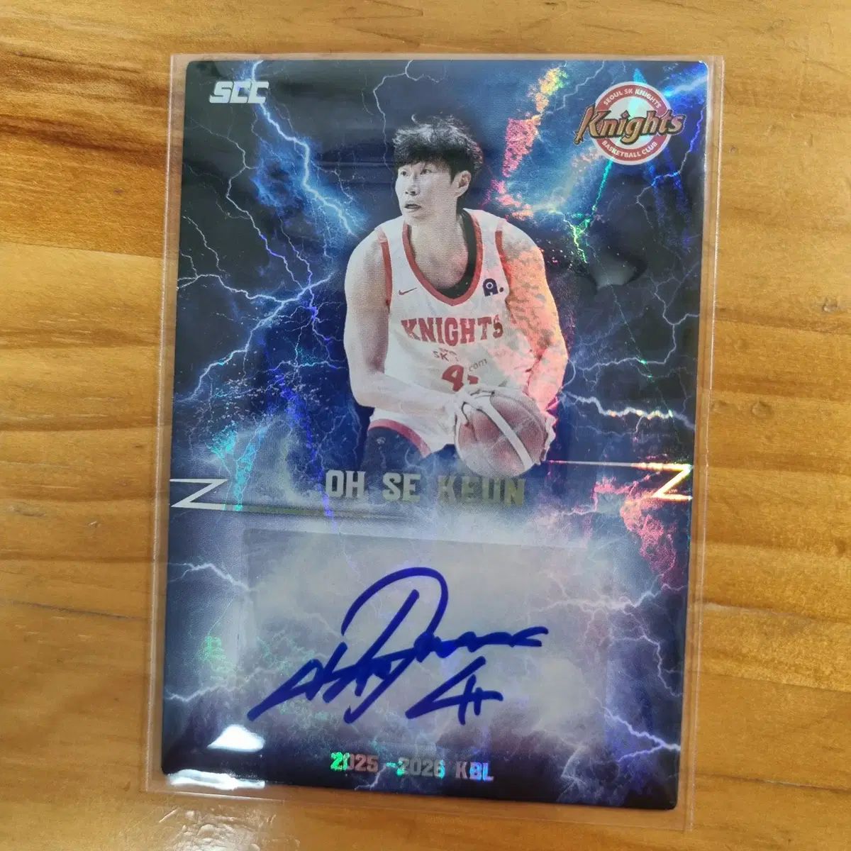 25 - 26 KBL 選手カード ソウル SK オ セグン オート サイン入りカード