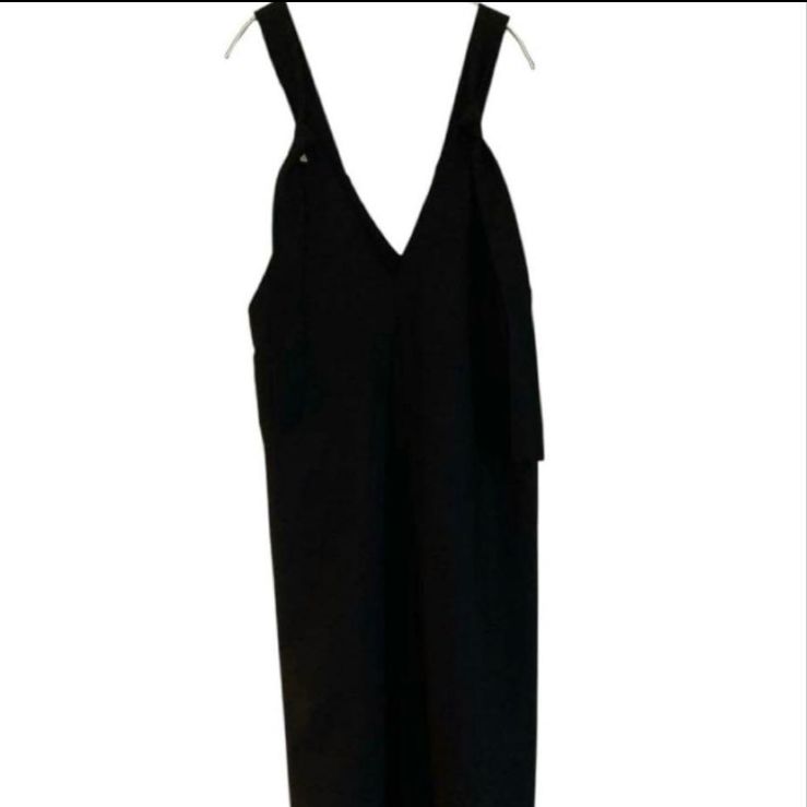 アダムエロペ ノットストラップジャンパースカート ブラック