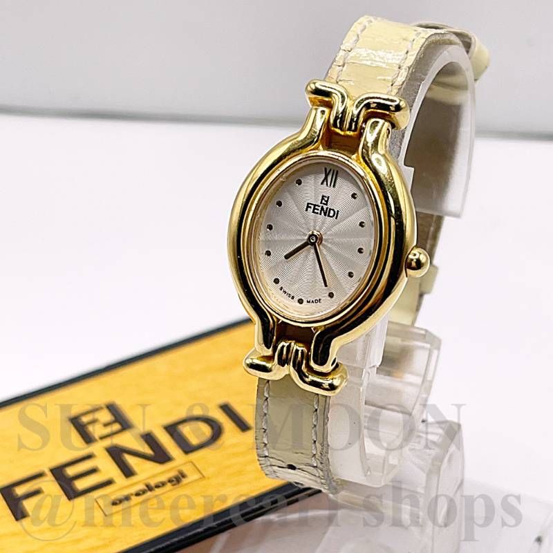 稼働 FENDI フェンディ 640 L カメレオン レディース腕時計 チェンジベルト オロロジ クオーツ ゴールド TJ 261-w 4