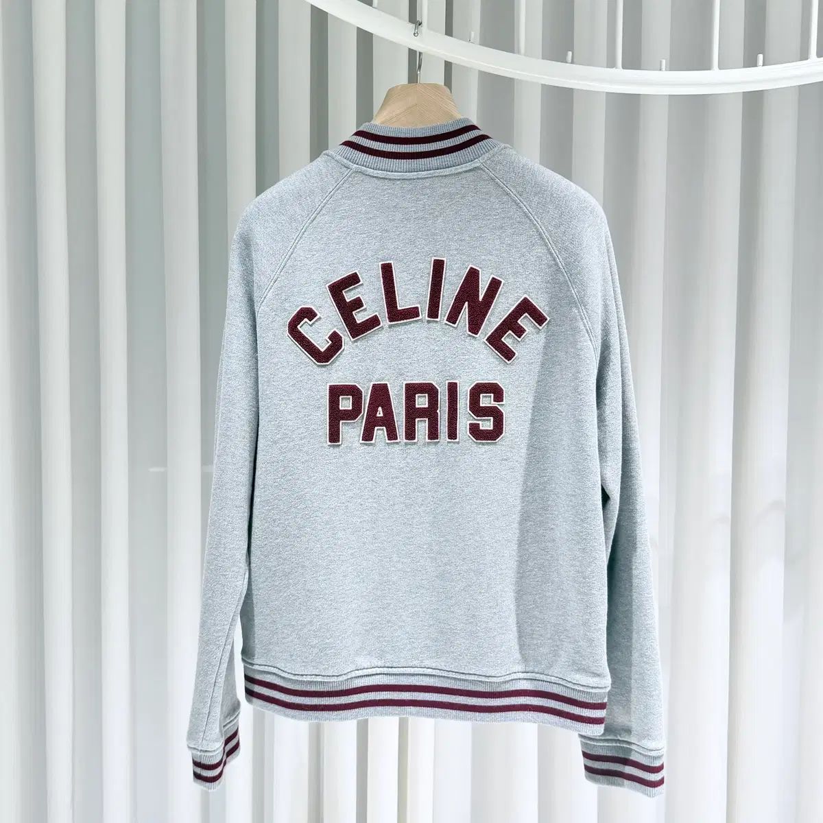 L | セリーヌ テディ カレッジ グレー スタジャン