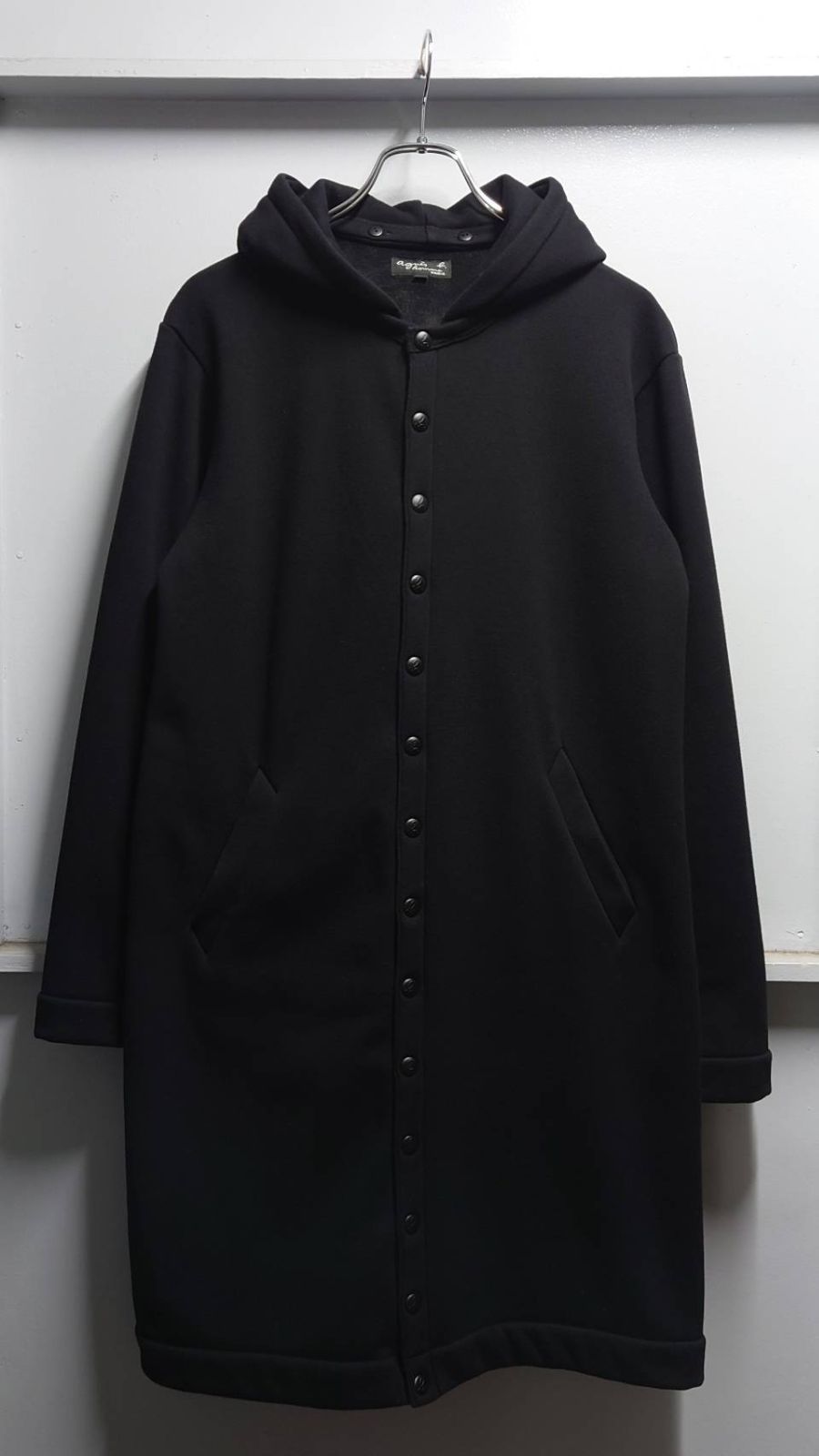 agnes b. homme フード付き ロングカーディガン プレッション サイズT 1
