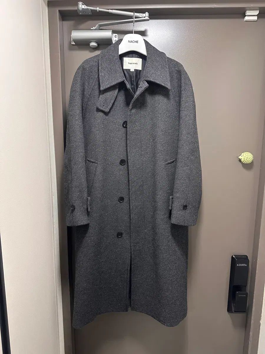 トニーウェック ブラッシュド ウール マック オーバコート ツイル グレー M