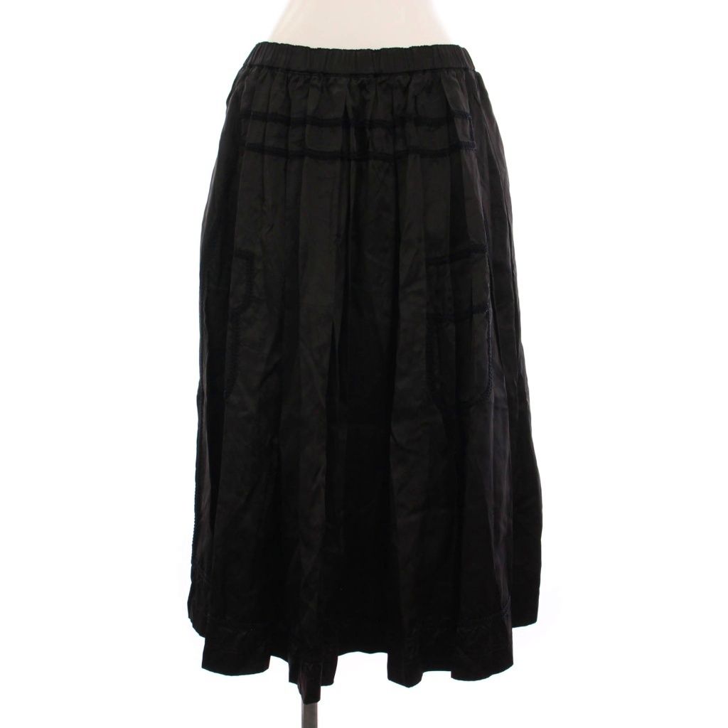 【中古】COMME des GARCONS BLACK 2019年 フレアスカート ナイロン ロング イージー S 黒 1E-S011 コムデギャルソンコムデギャルソン COMME des GARCONS COMME des