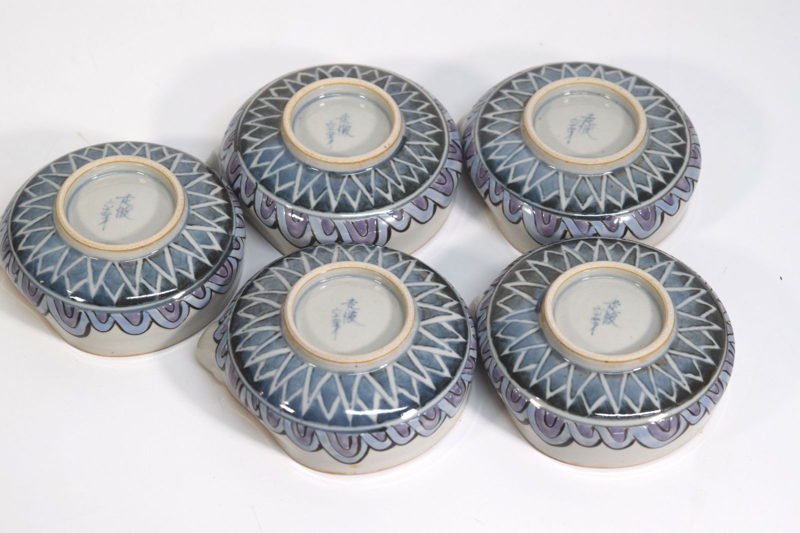 有田焼【佐藤走波】中鉢 五枚組 五代・佐藤走波 染錦印度更紗紋 鉢 （有田焼） | 五代 佐藤走破 造