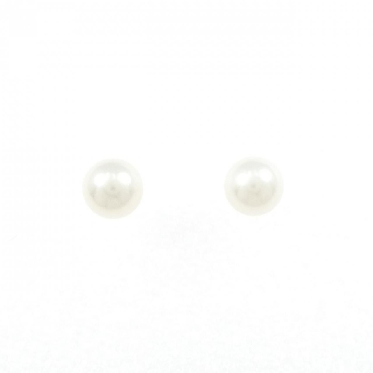 K 14 WG アコヤパール ピアス 5.9 mm