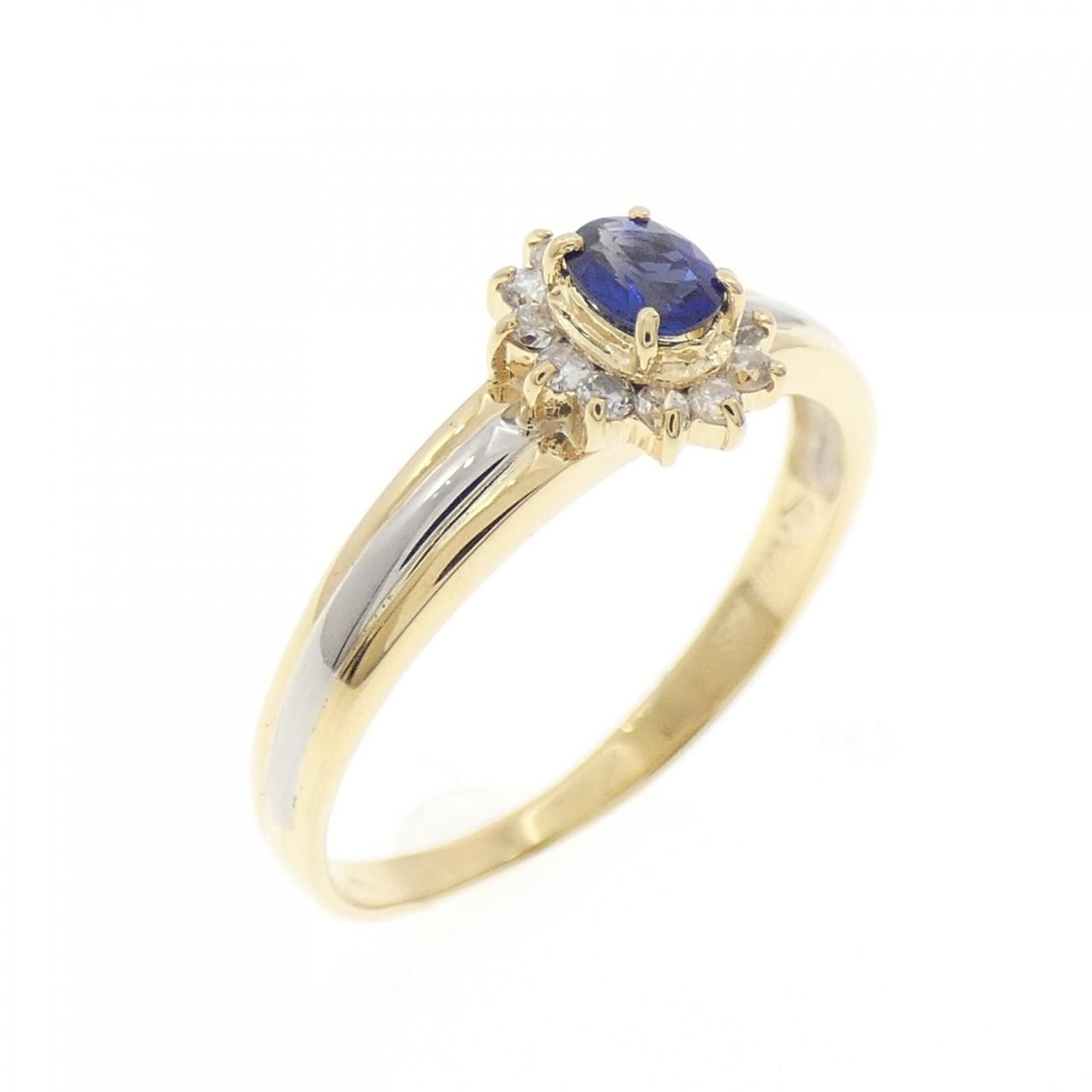 K 18 YG|PT 900 サファイヤ リング