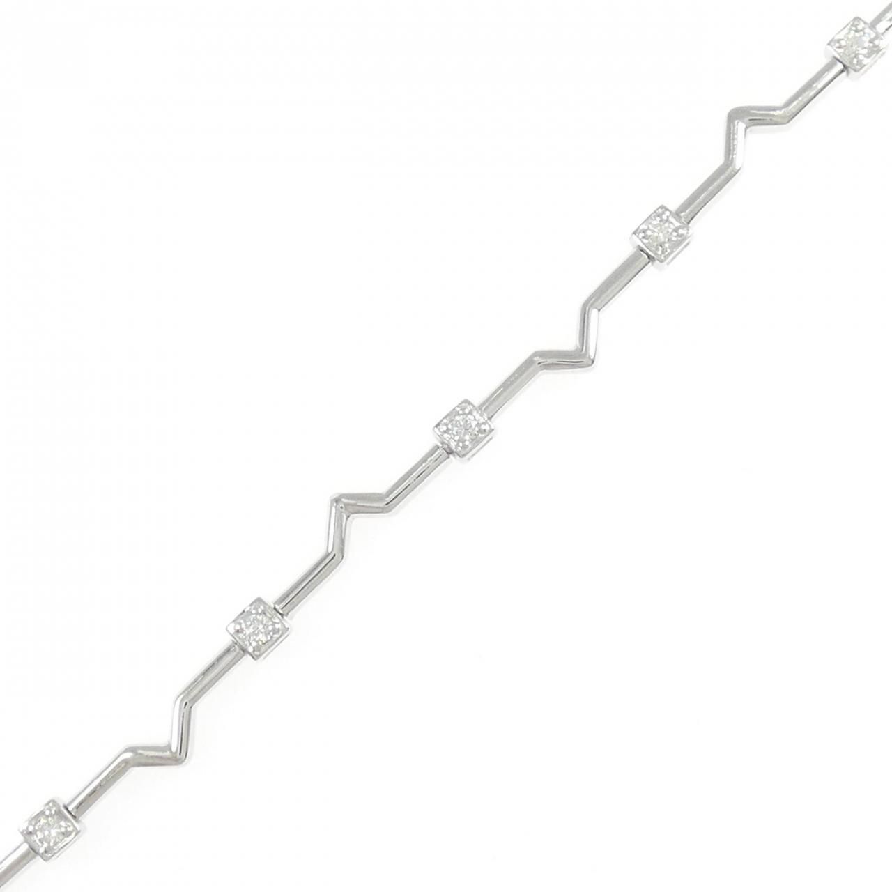 K 18 WG ダイヤモンド ブレスレット 0.17 CT