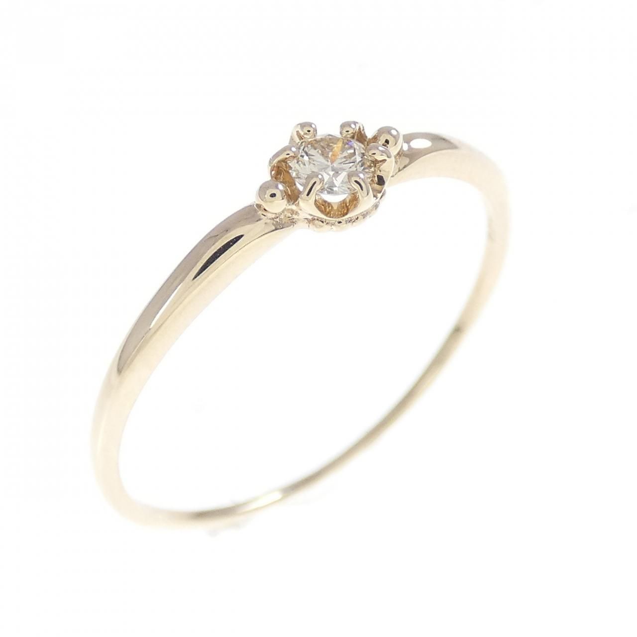 K 10 YG ダイヤモンド リング 0.07 CT