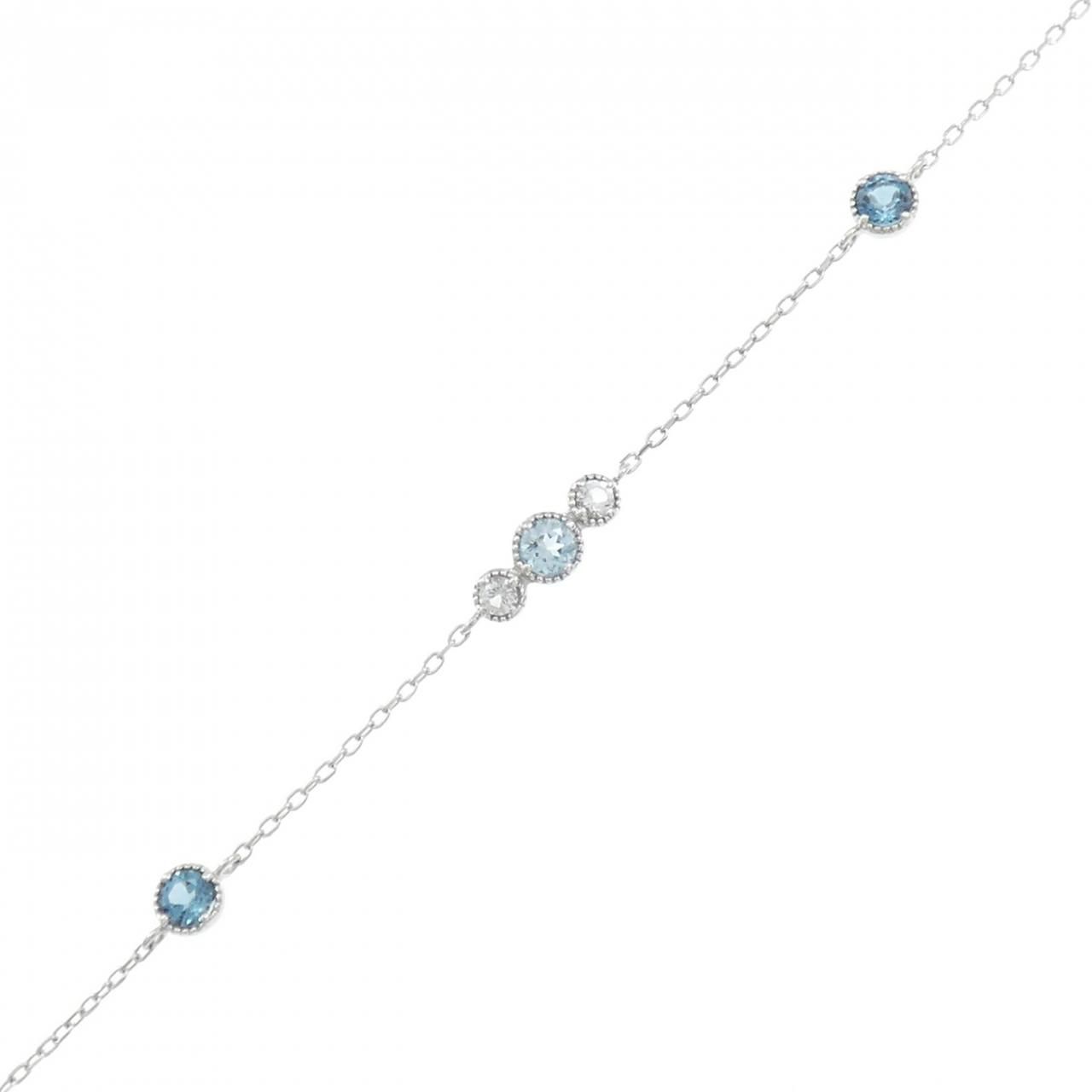 K 10 WG ブルートパーズ ブレスレット