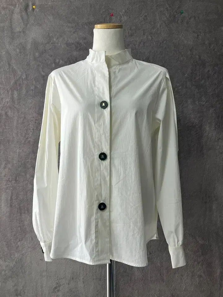 LANVIN ランバン 白 チャイナネック ブラウス 82 The HANDSOME