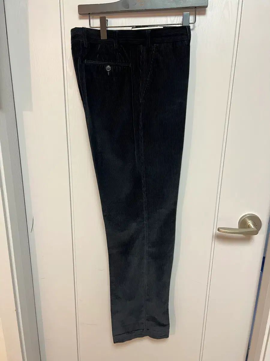 SUITSUPPLY BLACK VELVET CODUROY TROUSERS