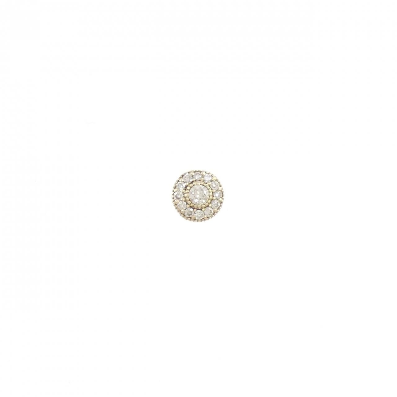 K 10 YG ダイヤモンド ピアス 0.09 CT 片耳