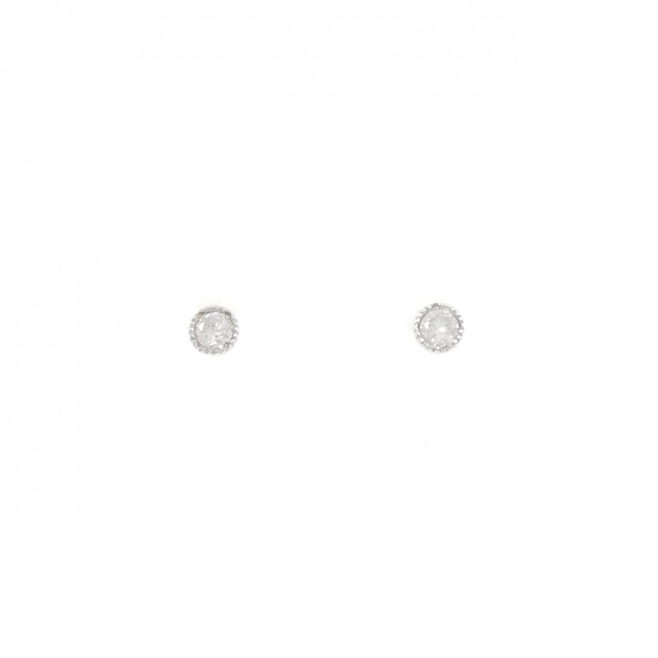K 10 WG ダイヤモンド ピアス 0.12 CT
