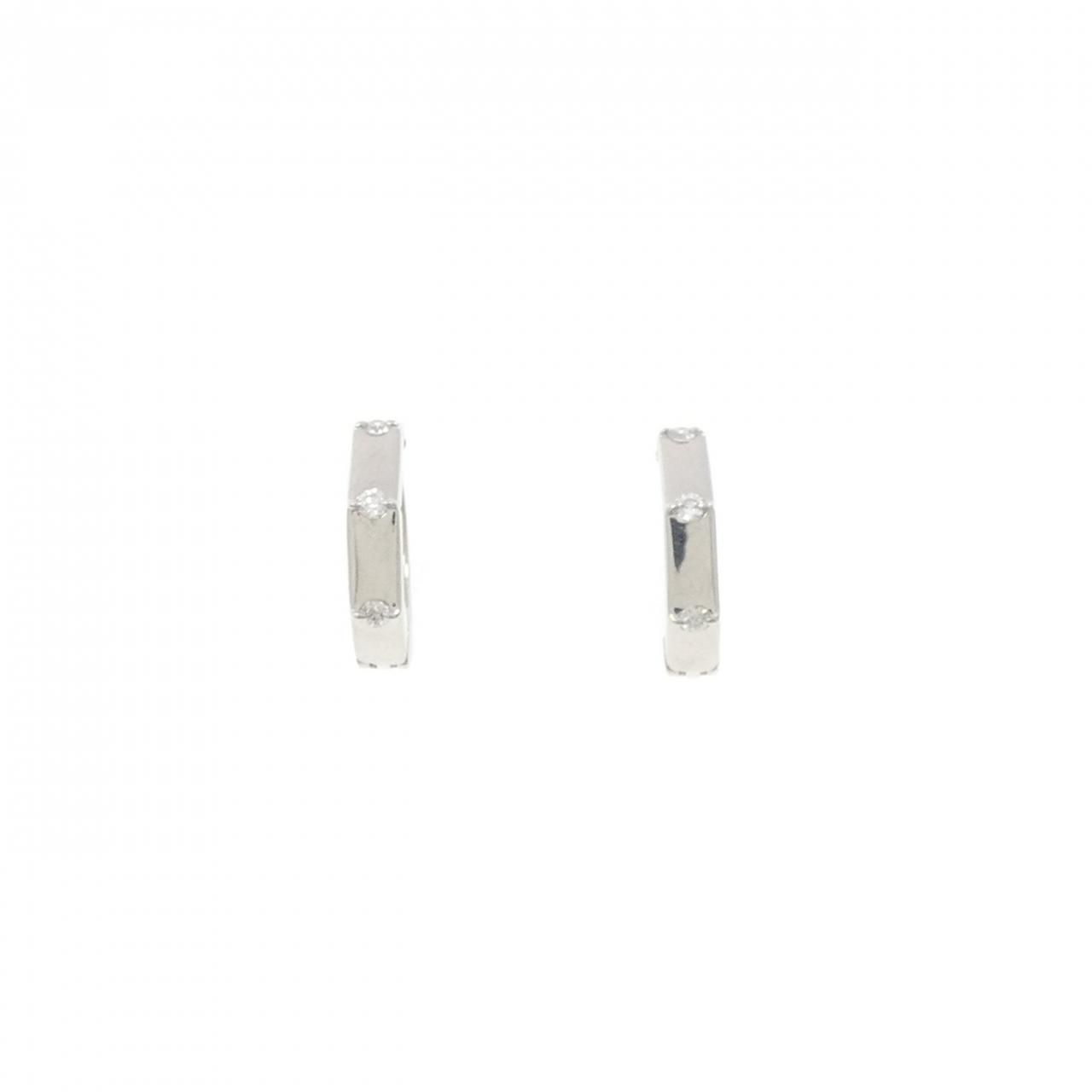 PT 950 ダイヤモンド イヤリング 0.04 CT