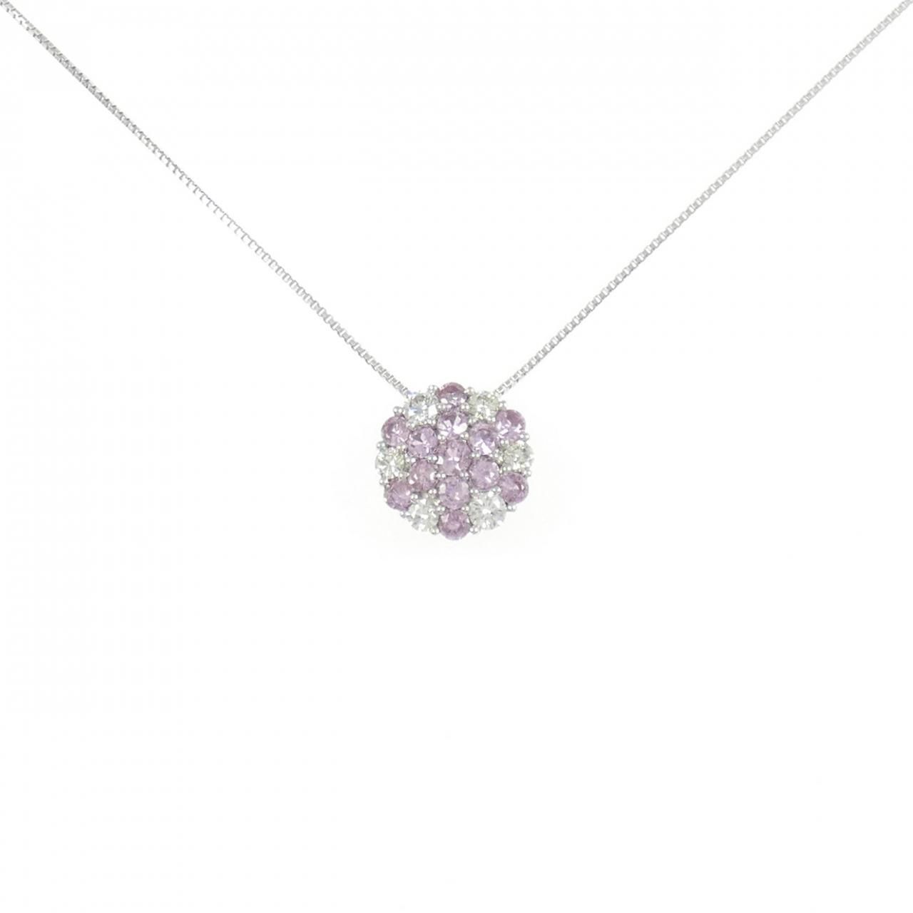 K 18 WG サファイヤ ネックレス