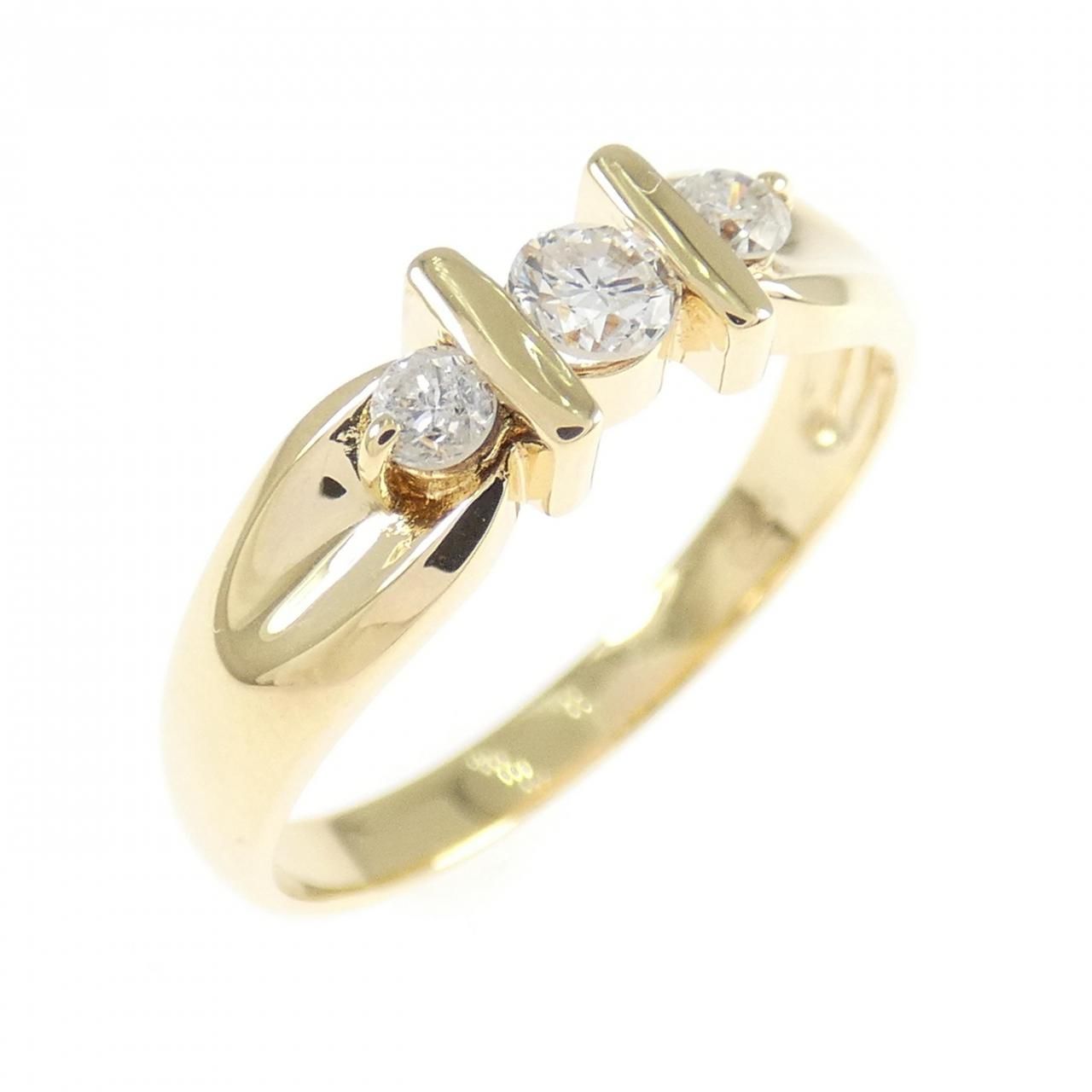 K 18 YG ダイヤモンド リング 0.24 CT