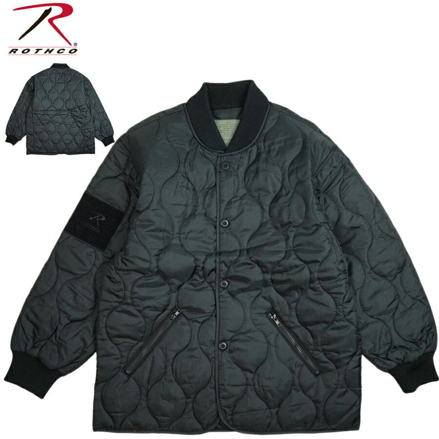 ロスコ ROTHCOメンズ ジャケット10424 キルテッド ウービージャケット QUILTED WOOBIE JACKETキルティングジャケット黒 ブラック BLACKナイロン MA-1 無地 オレンジ 黒 ミリタリー 男女兼用