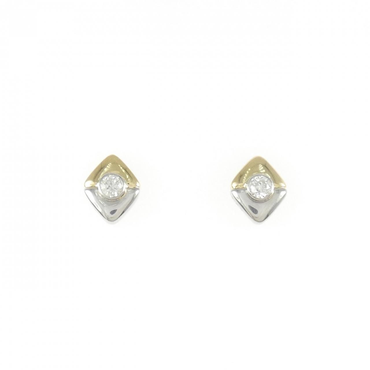 K 18 YG|PT 900 ダイヤモンド ピアス 0.10 CT