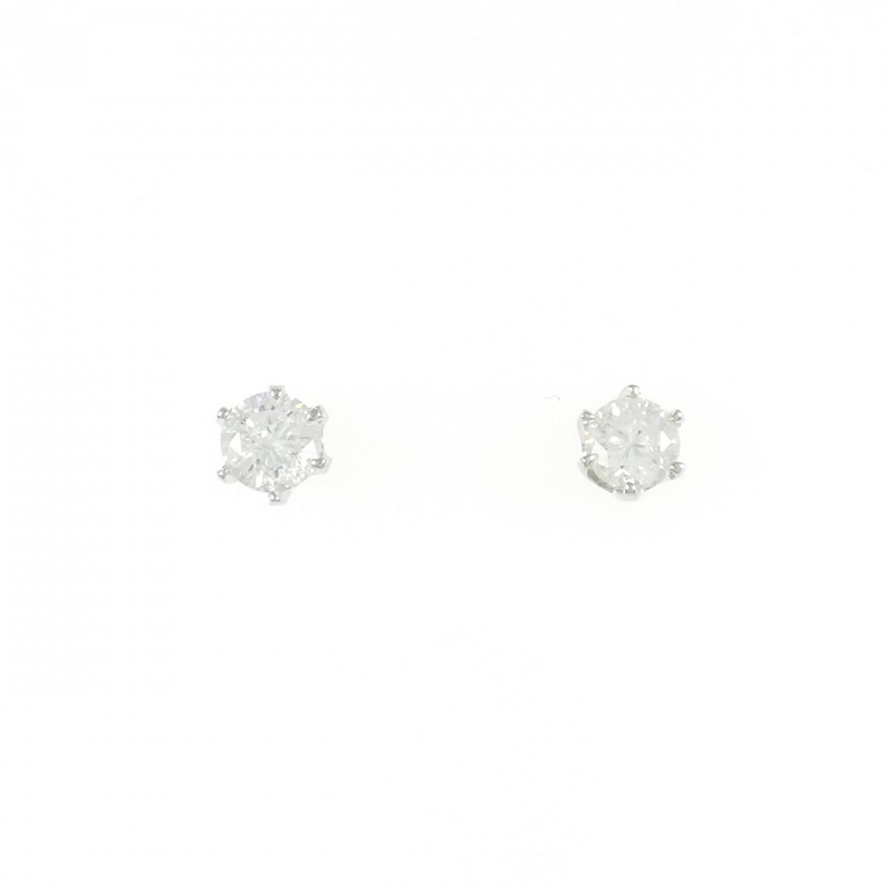 PT 900 ソリティア ダイヤモンド ピアス 0.60 CT
