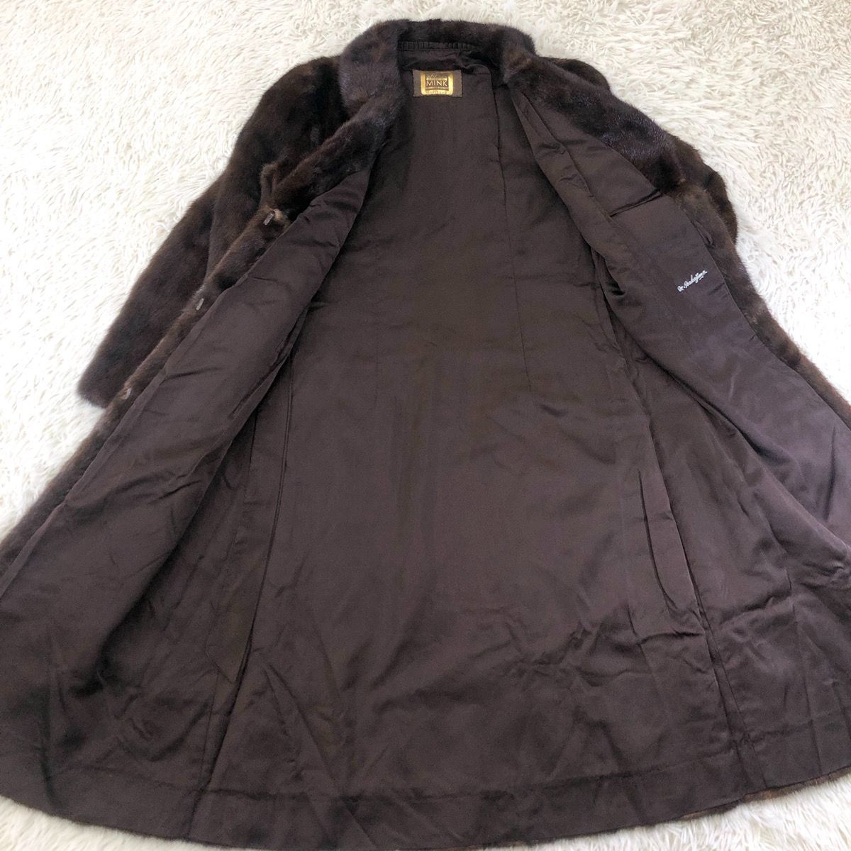 総丈110cm 金サガミンク ロングコート ファーコート ミンクコート