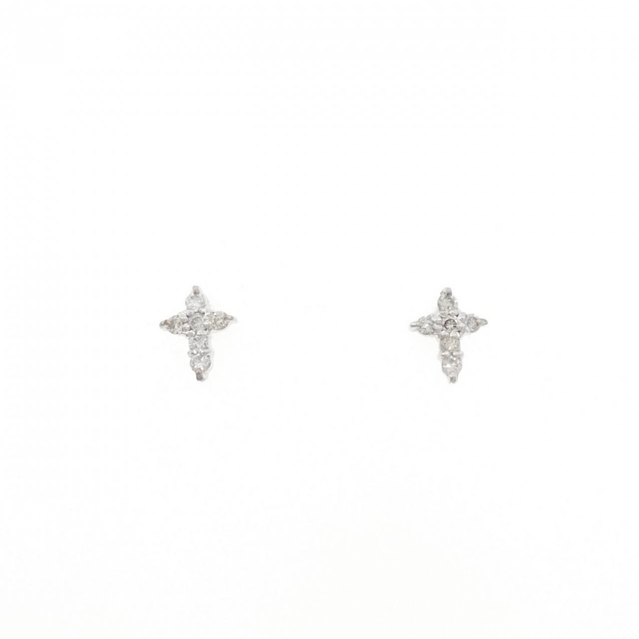 【新品未使用】PT900 天然ダイヤモンド　クロス　ピアス 楽天市場】Pt900【0.08ct】クロス ダイヤモンド ピアス18金 ダイヤ