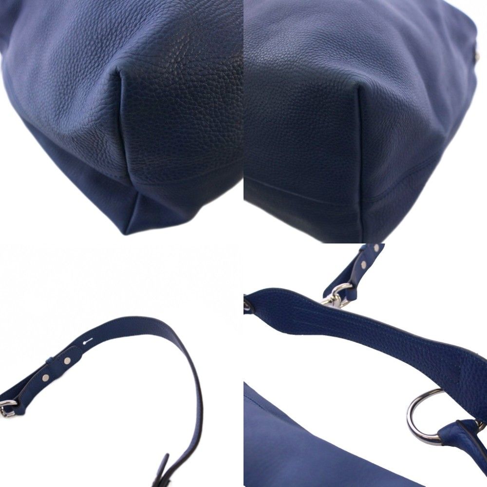 グッチ GUCCI アイコンビット トートバッグ ハンドバッグ レザー 青