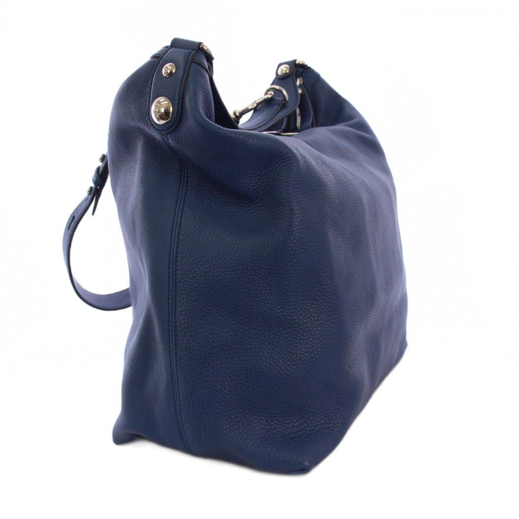 グッチ GUCCI アイコンビット トートバッグ ハンドバッグ レザー 青