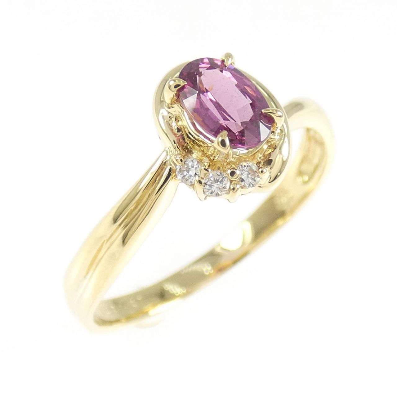 K 18 YG ガーネット リング 0.52 CT